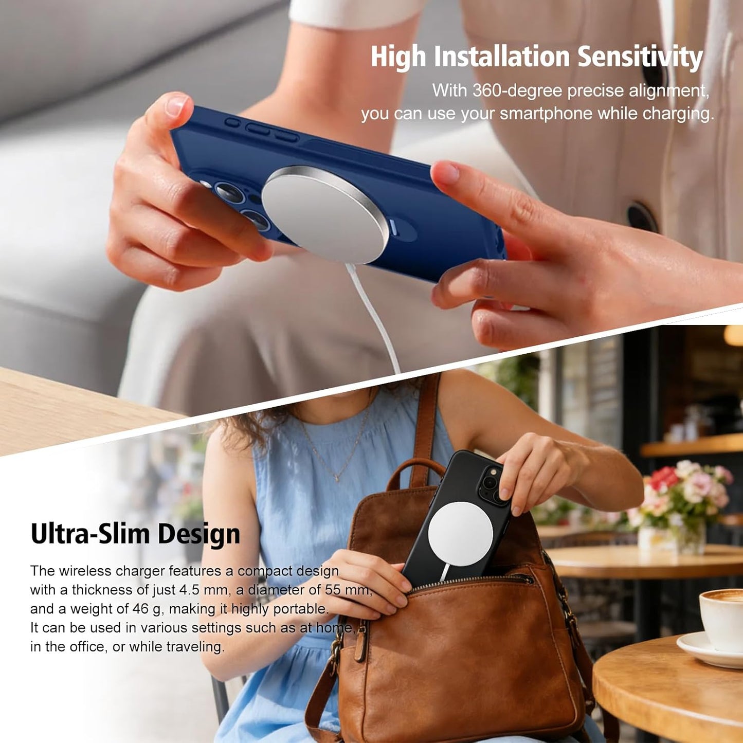 Magnetic Wireless Charger 25W Qi2 for Magsafe Charger for iPhone 17/16/15/14/13/12Pro Max, Air pods 4-2Pro, Samsung Galaxy, Google Pixel