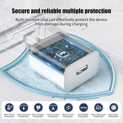 5V2A USB-A Wall Charger Plug,UL/CE/FCC Certified